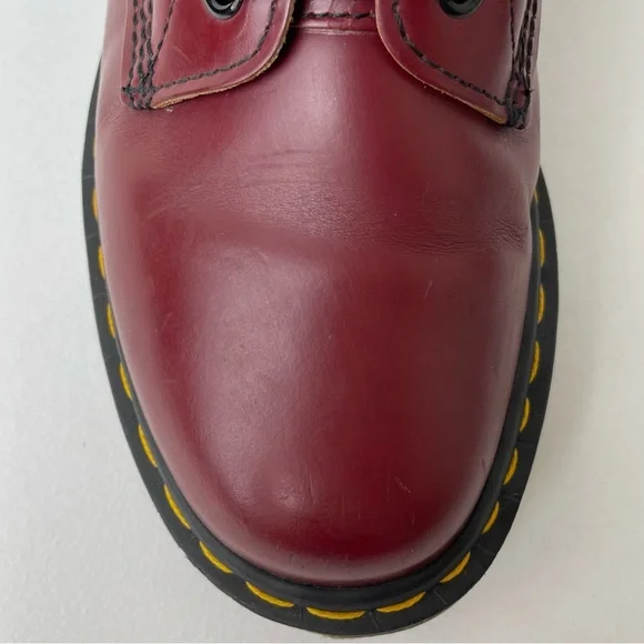 Vintage Dr. Martens 1460 Red Smooth Leather Boots UK 8 - Picture 8 of 16